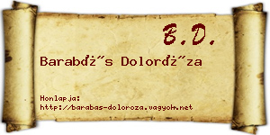 Barabás Doloróza névjegykártya
